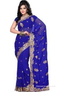 Saree Swarg Self Design Bollywood Georgette Sari